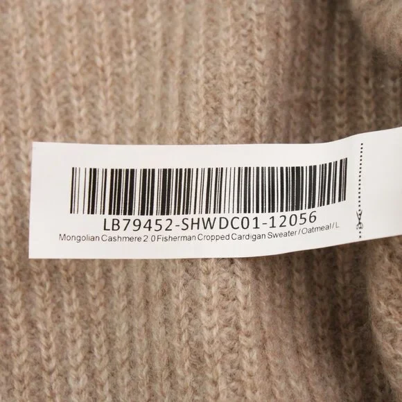 Quince Tan Cashmere Fisherman Cardigan Sweater - Picture 10 of 12